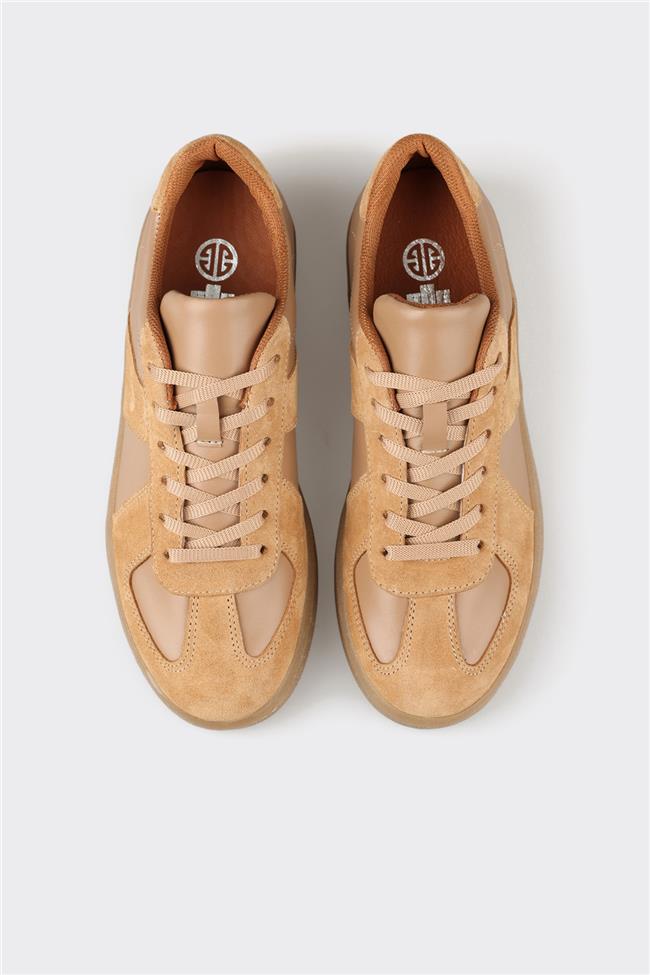 Naturel Deri Kadın Spor Ayakkabı