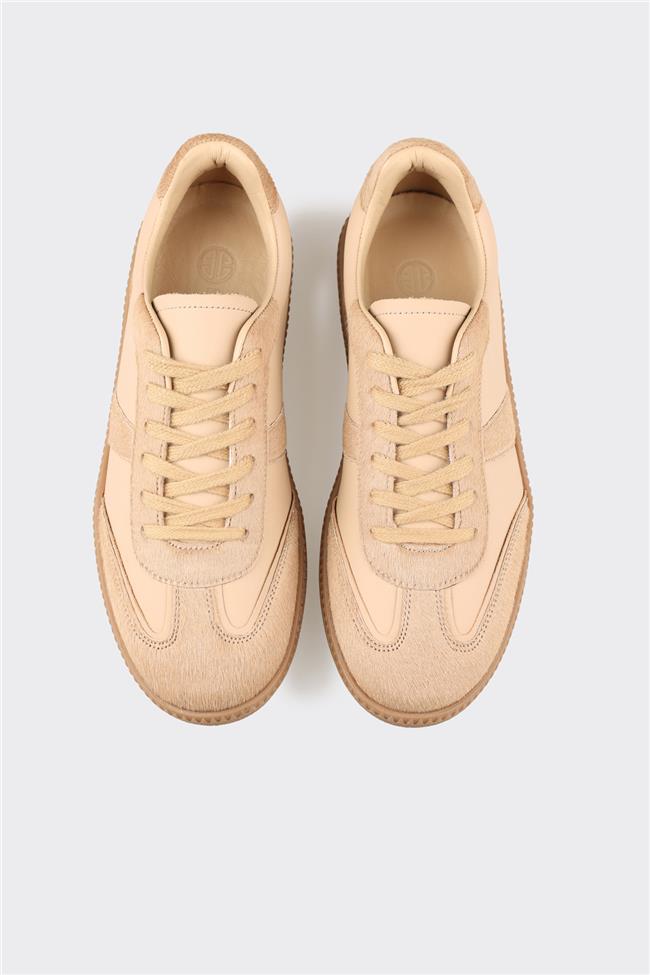 Naturel Deri Kadın Spor Ayakkabı