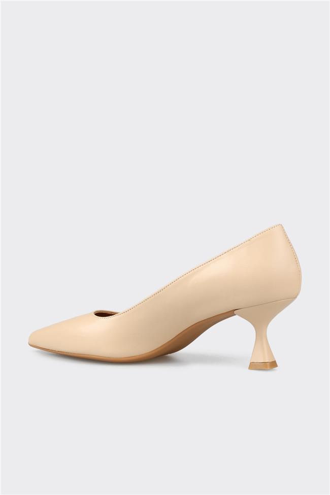 Naturel Deri Kadın Stiletto