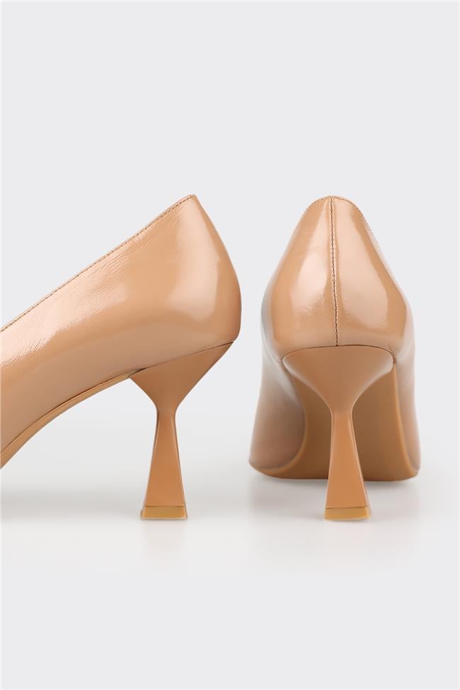 Naturel Deri Kadın Stiletto