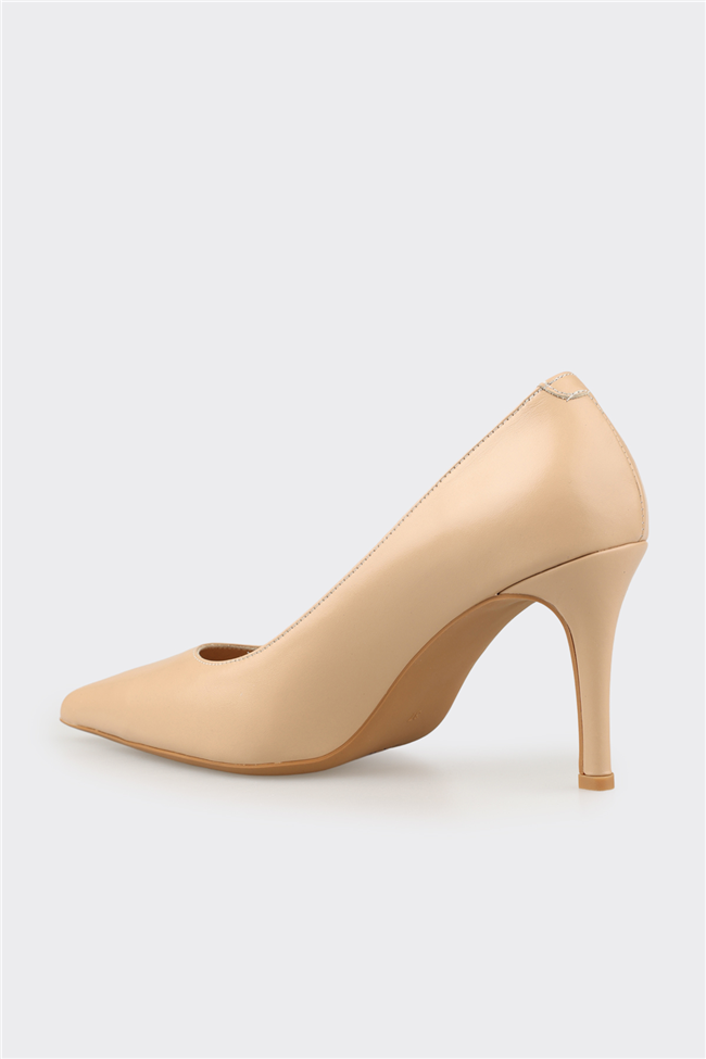 Naturel Deri Kadın Stiletto
