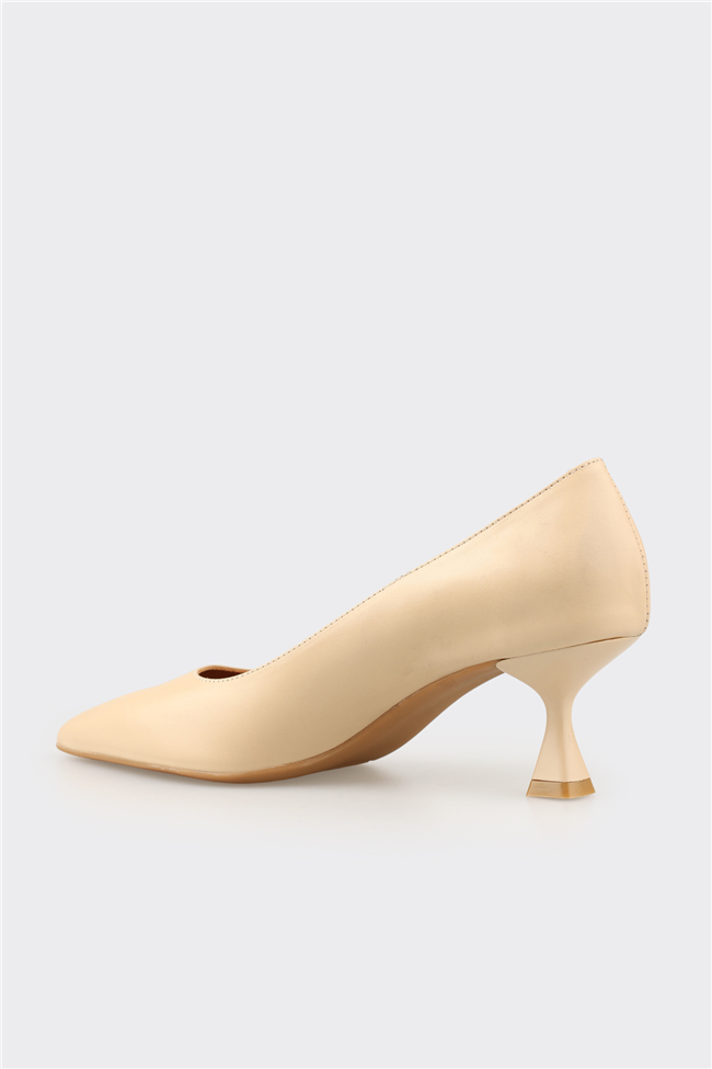 Naturel Deri Kadın Stiletto