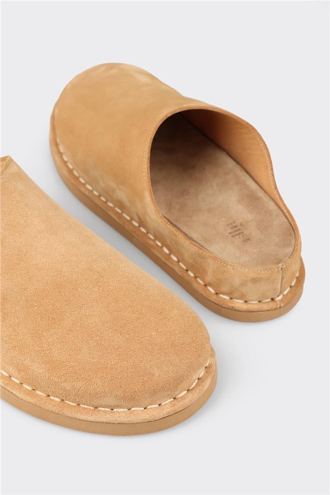 Naturel Deri Kadın Terlik