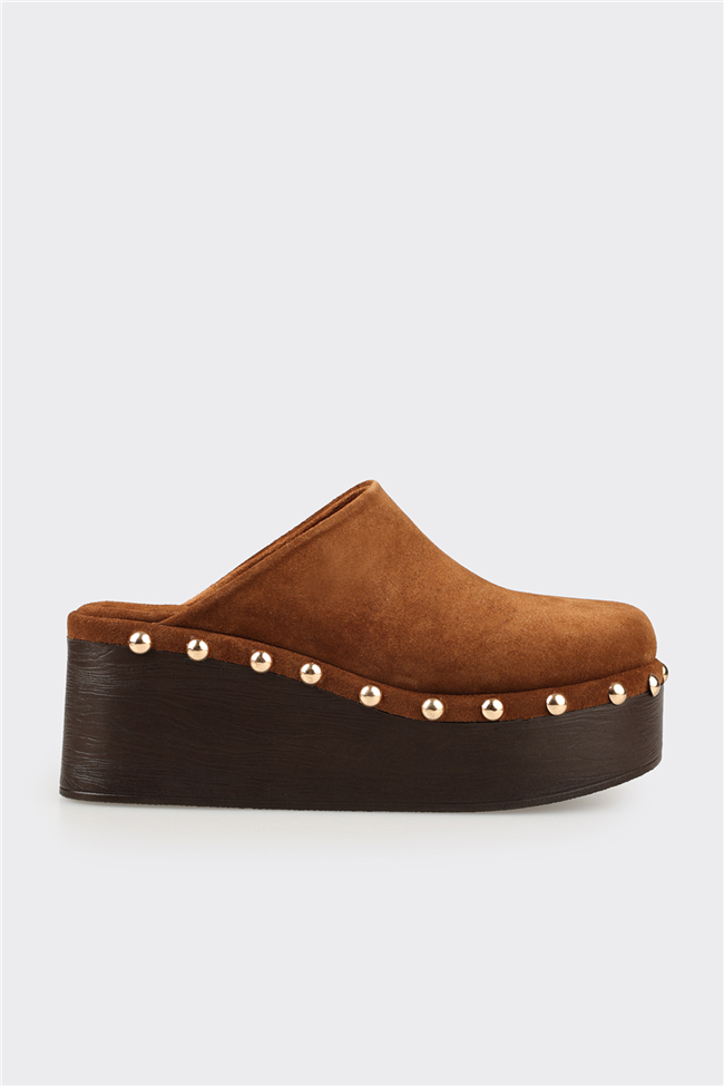 Naturel Deri Kadın Terlik