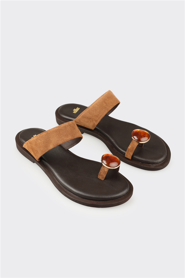 Naturel Deri Kadın Terlik