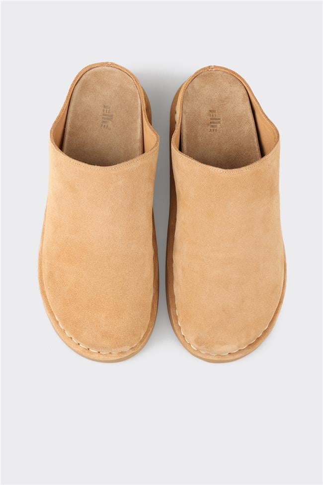 Naturel Deri Kadın Terlik