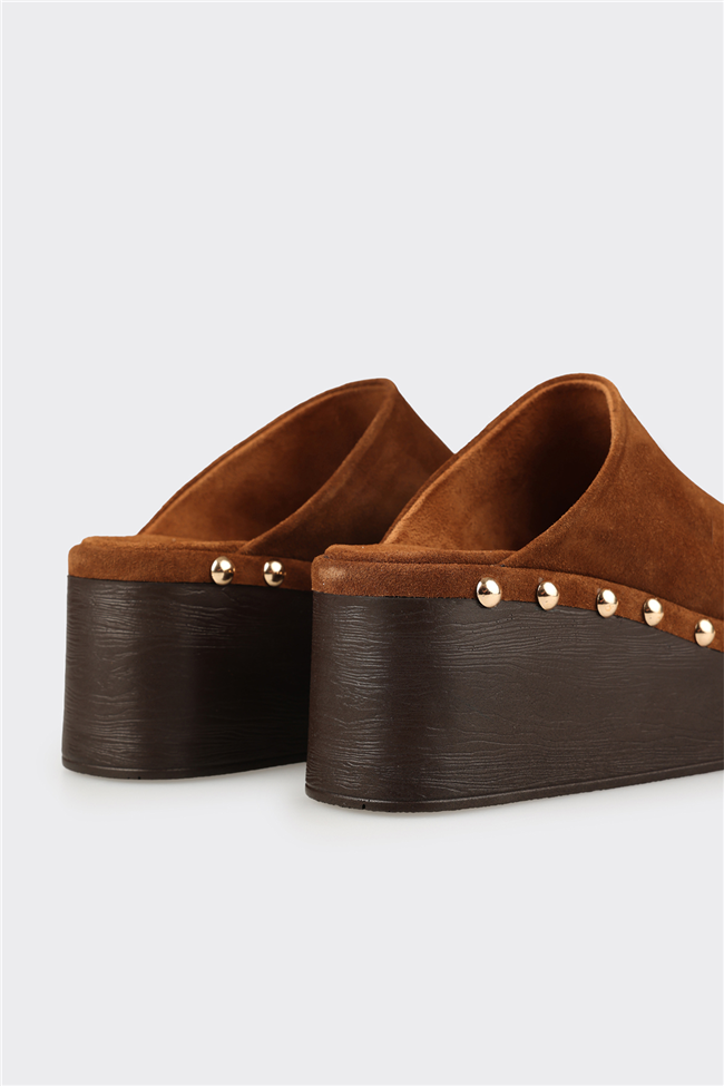 Naturel Deri Kadın Terlik