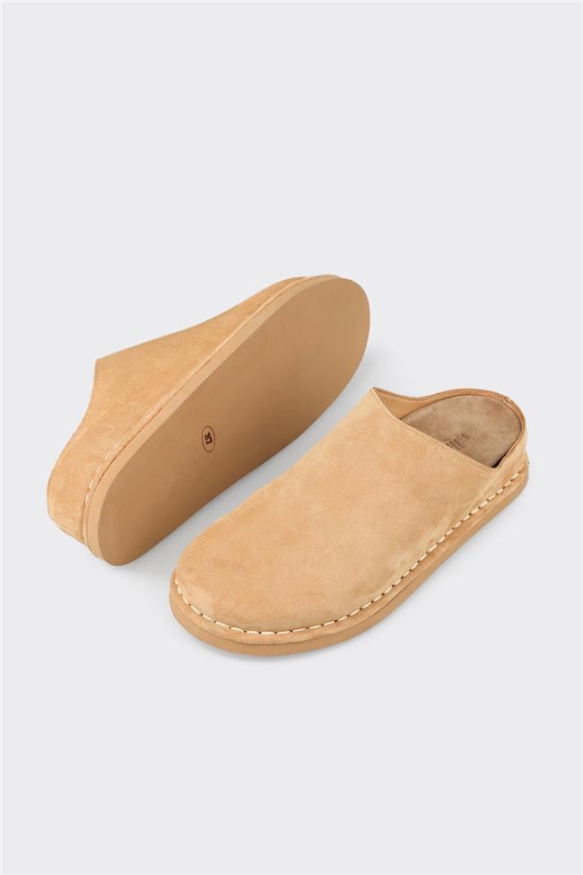 Naturel Deri Kadın Terlik