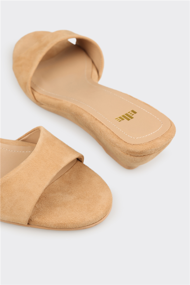 Naturel Deri Kadın Terlik