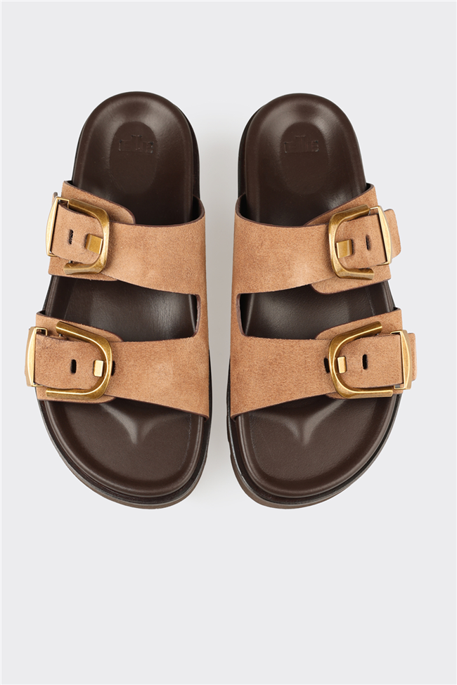 Naturel Deri Kadın Terlik