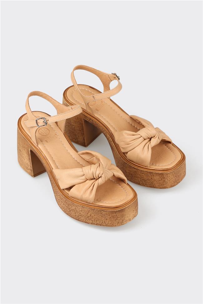 Naturel GALAGE KADIN SANDALET