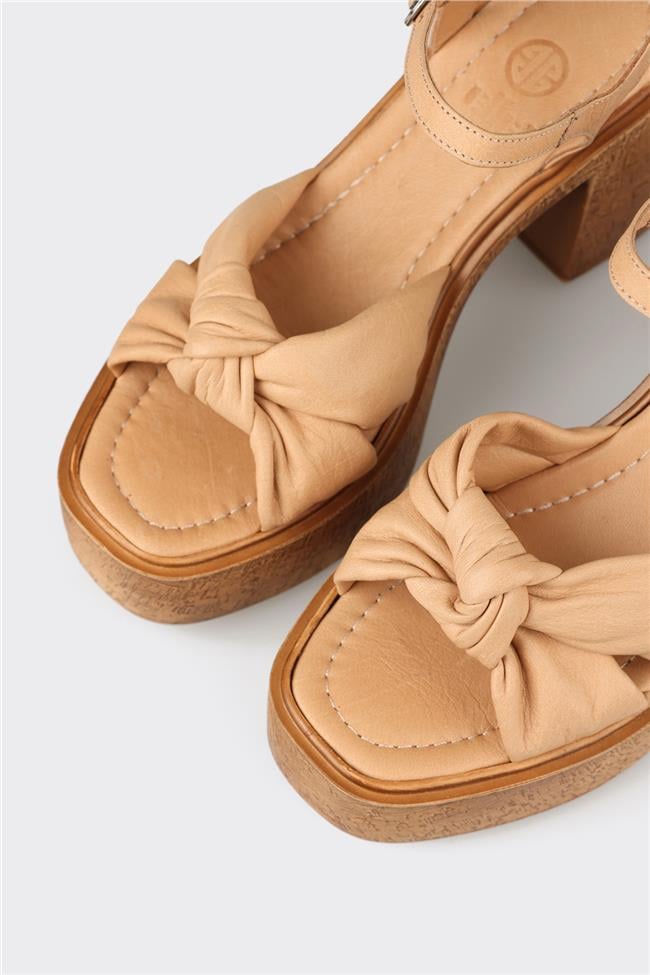 Naturel GALAGE KADIN SANDALET