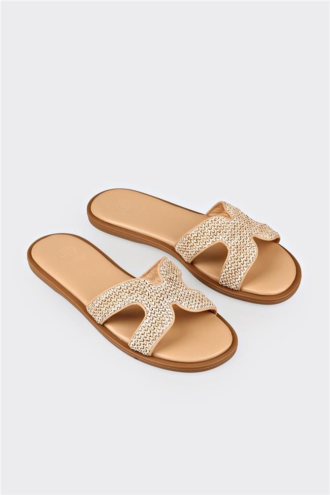 Naturel Kadın Düz Terlik