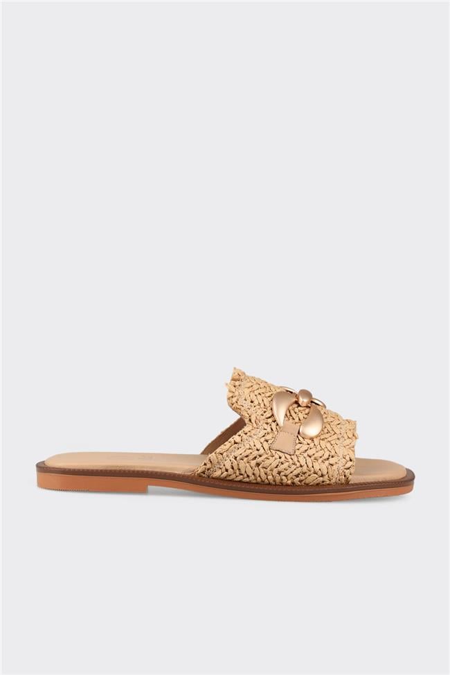 Naturel Kadın Düz Terlik