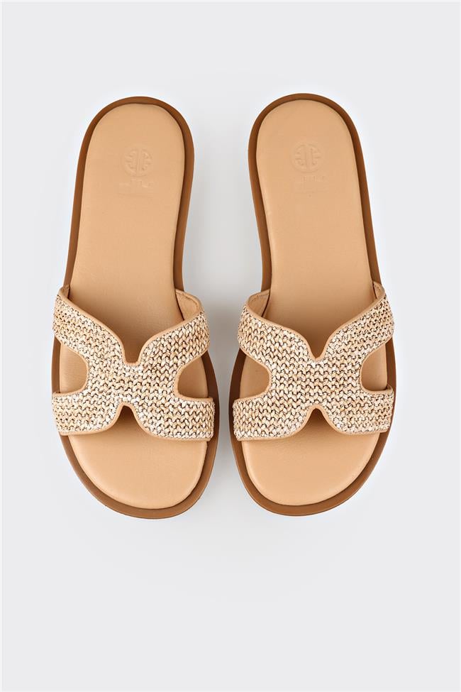 Naturel Kadın Düz Terlik