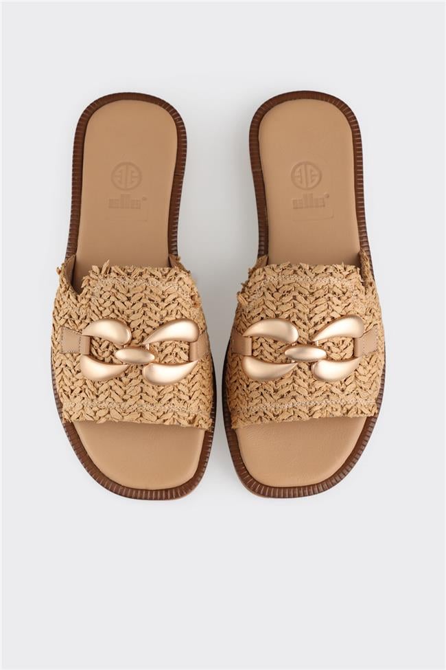 Naturel Kadın Düz Terlik