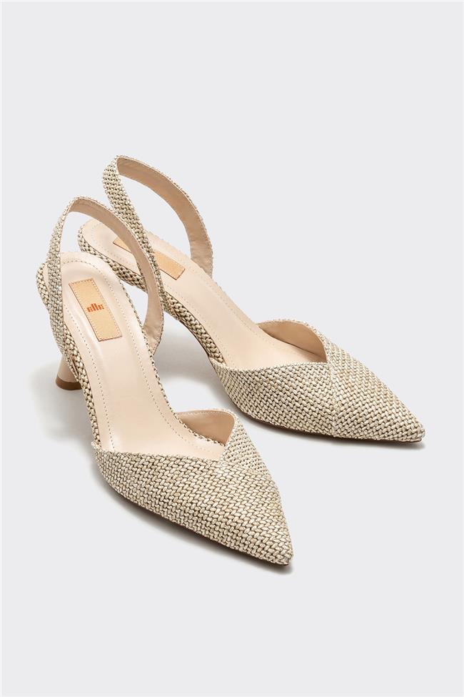 Naturel Kadın Topuklu Ayakkabı