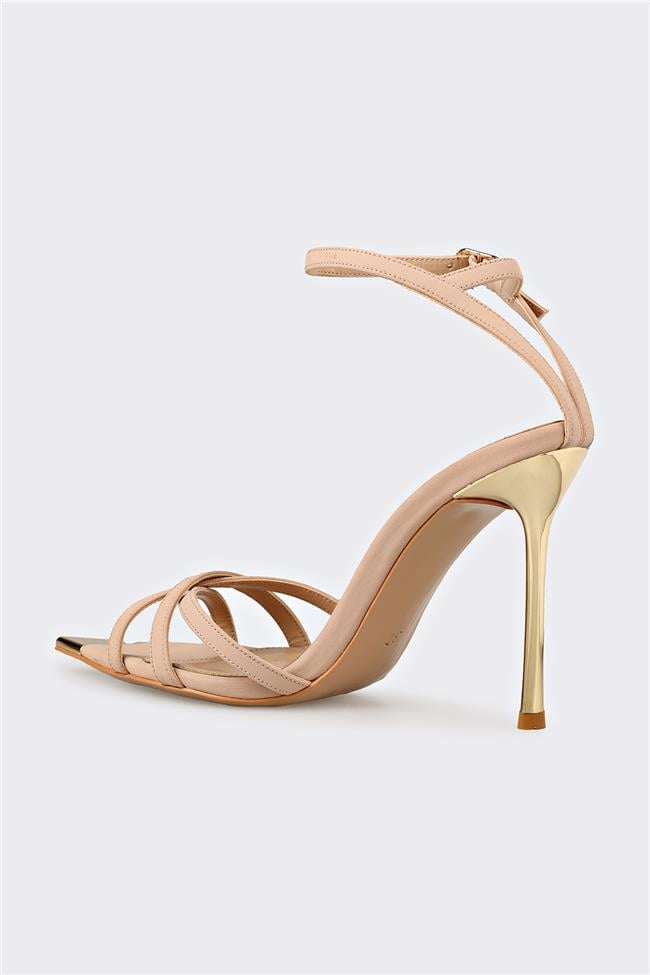 Naturel Kadın Topuklu Ayakkabı