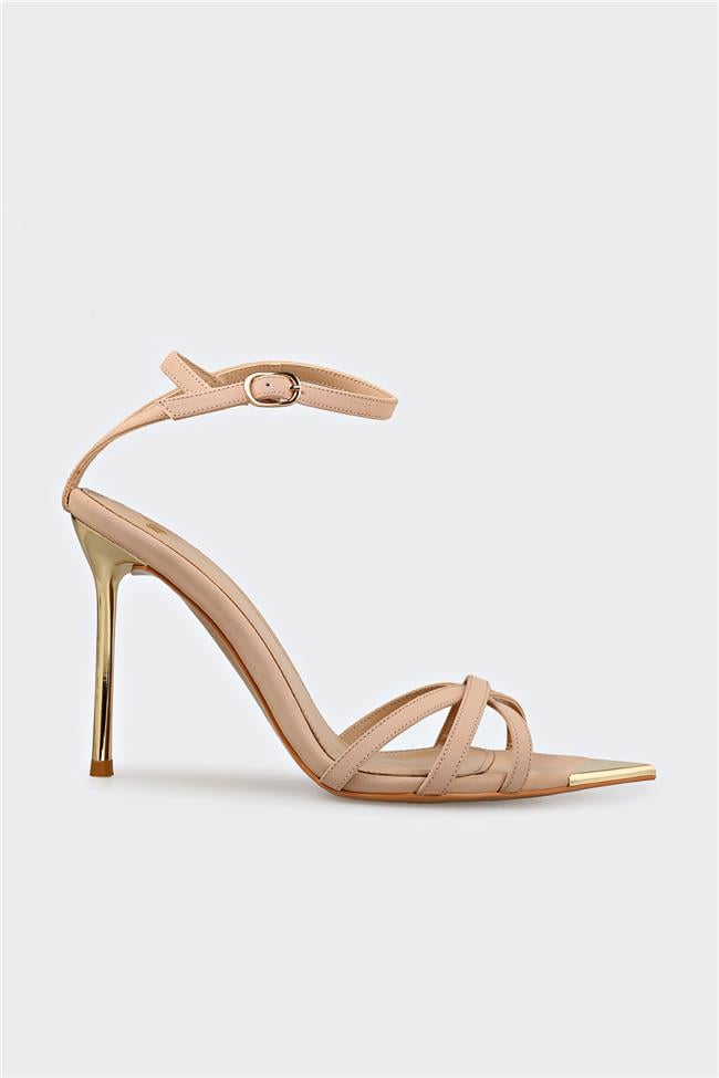 Naturel Kadın Topuklu Ayakkabı