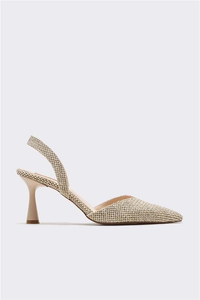 Naturel Kadın Topuklu Ayakkabı