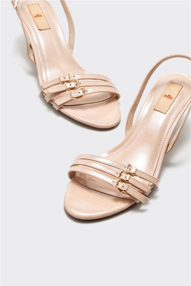 Naturel Kadın Topuklu Sandalet