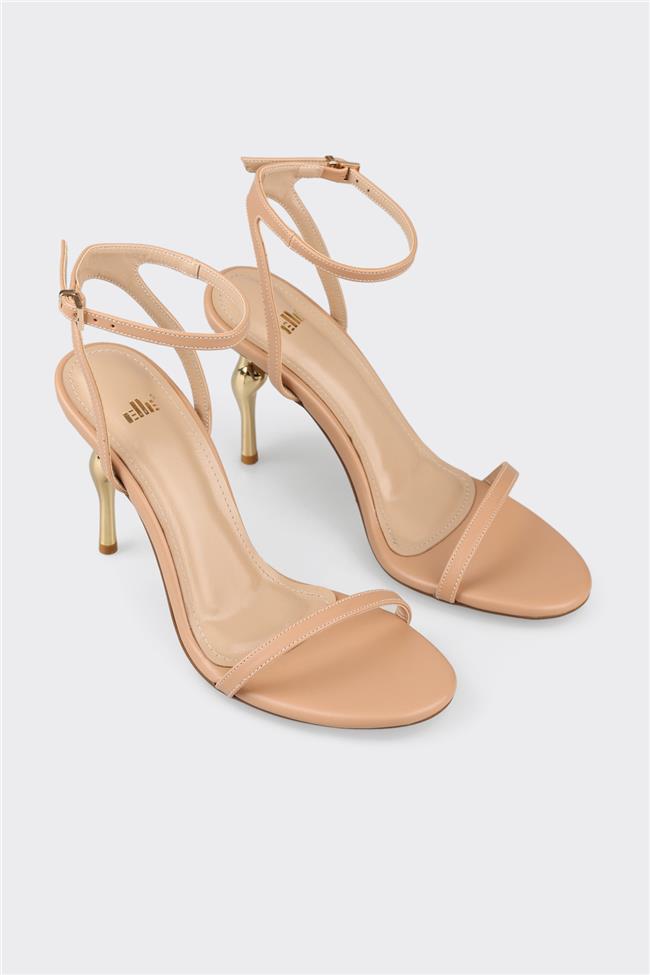 Naturel Kadın Topuklu Sandalet