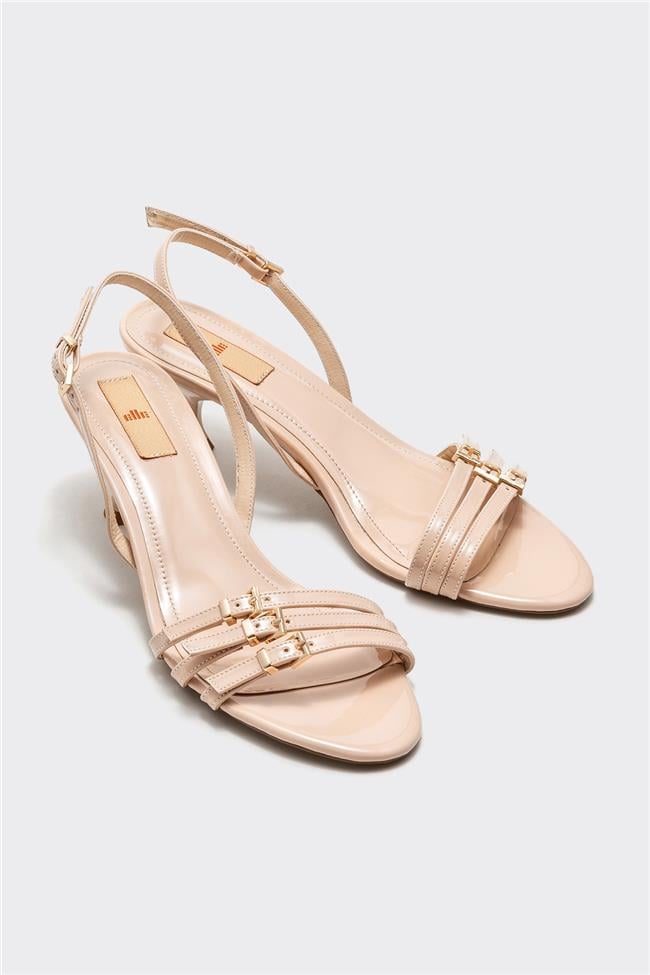Naturel Kadın Topuklu Sandalet