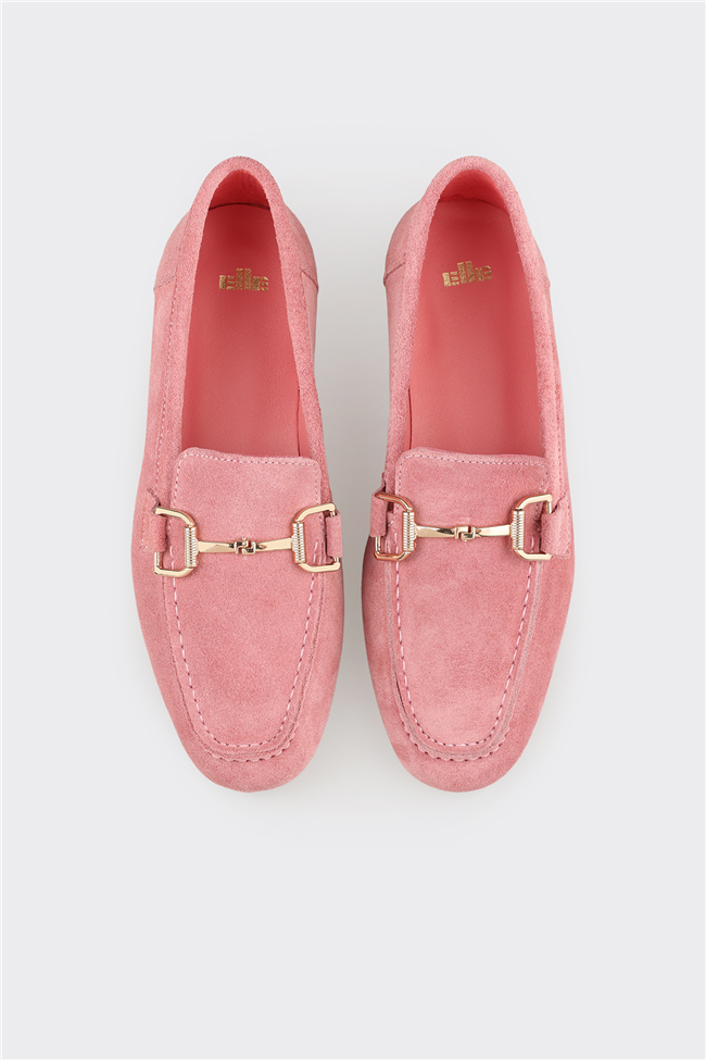 Pembe Deri Kadın Günlük Ayakkabı