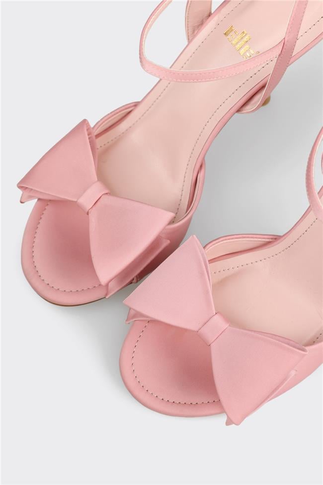 Pembe Kadın Topuklu Sandalet