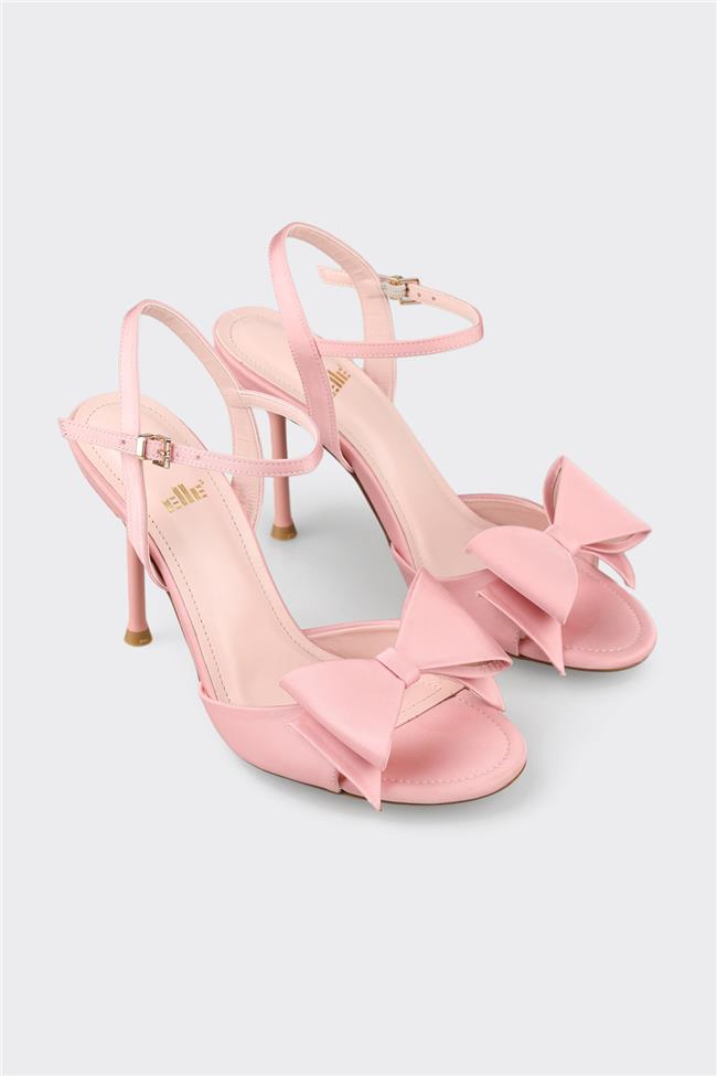 Pembe Kadın Topuklu Sandalet