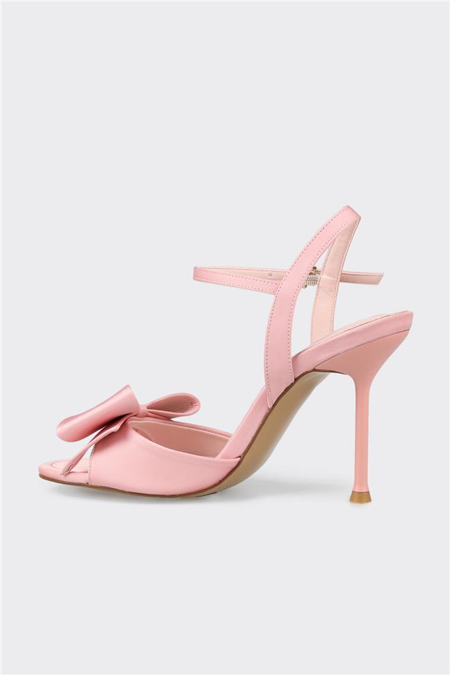 Pembe Kadın Topuklu Sandalet
