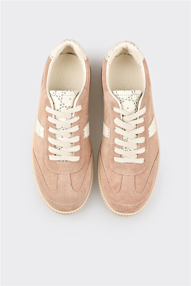 Pudra Deri Kadın Spor Ayakkabı