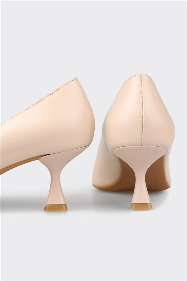 Pudra Deri Kadın Stiletto