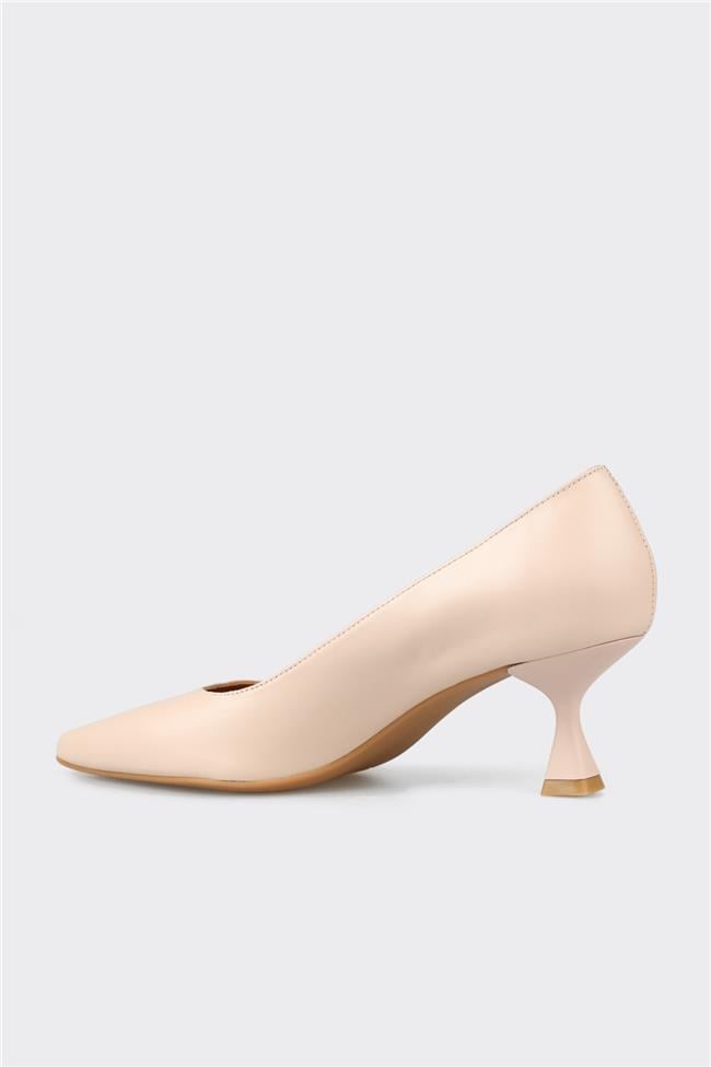 Pudra Deri Kadın Stiletto