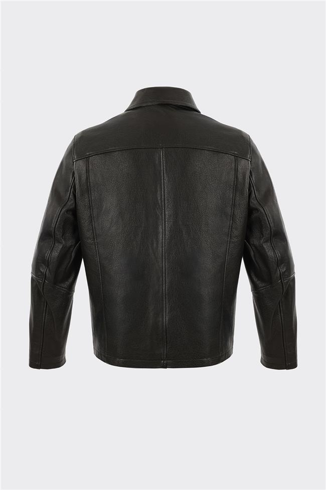 Siyah Deri Erkek Ceket