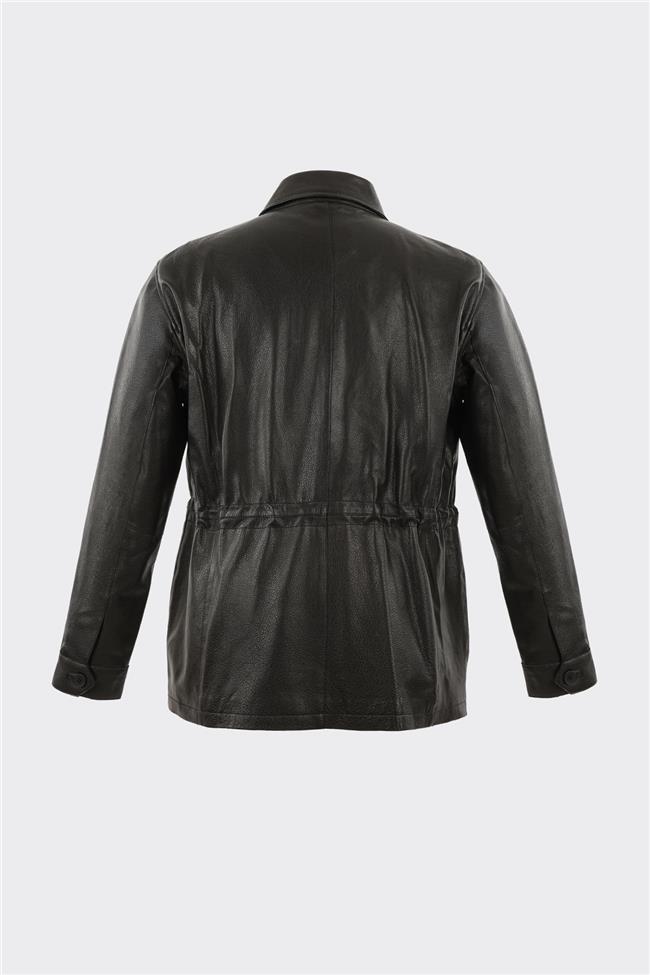 Siyah Deri Erkek Ceket