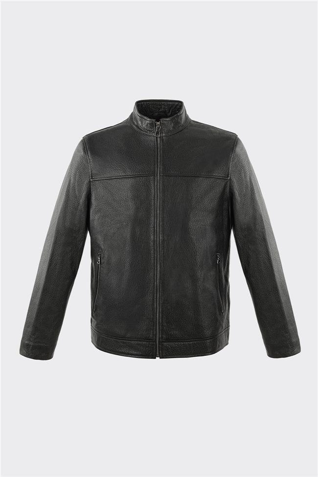 Siyah Deri Erkek Ceket