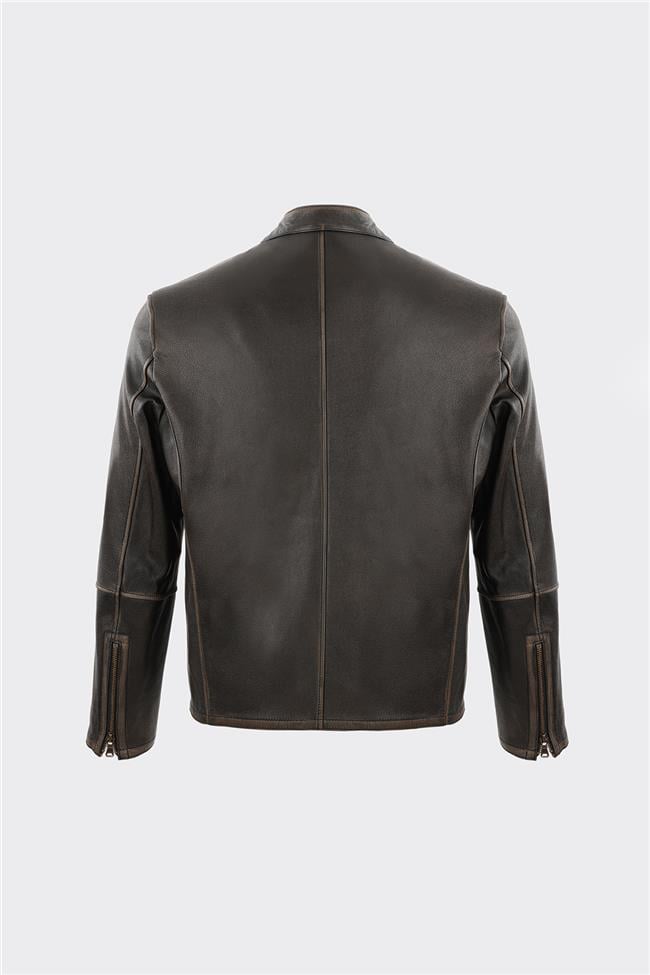 Siyah Deri Erkek Ceket