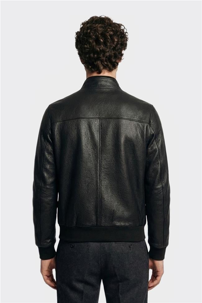 Siyah Deri Erkek Ceket