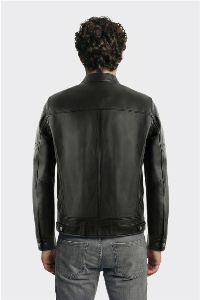 Siyah Deri Erkek Ceket