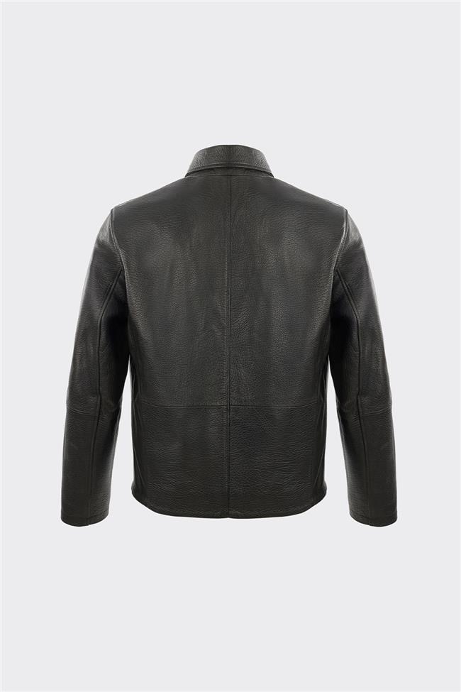 Siyah Deri Erkek Ceket