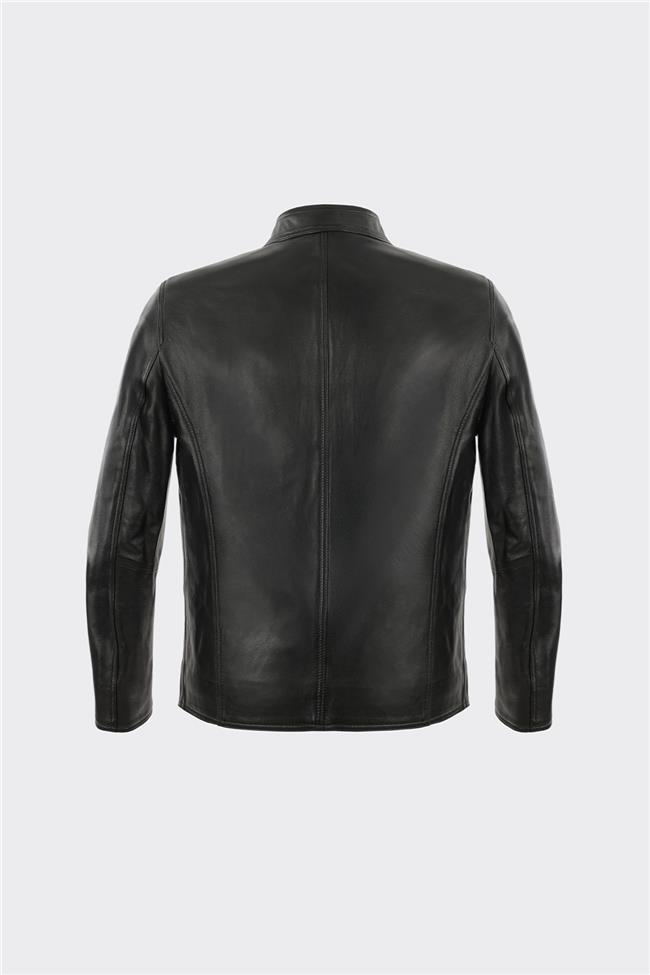 Siyah Deri Erkek Ceket