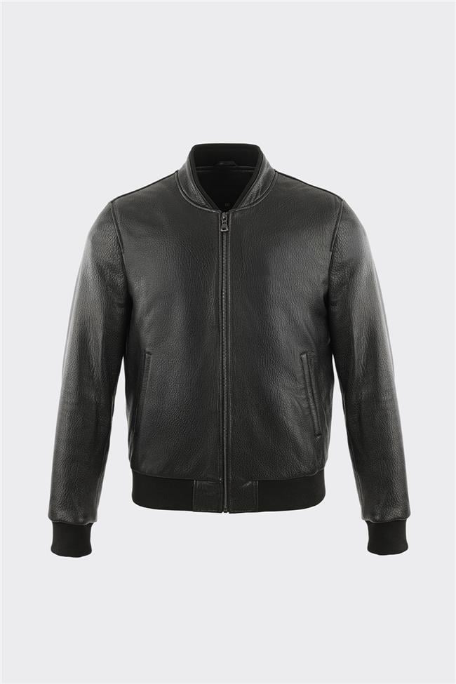 Siyah Deri Erkek Ceket