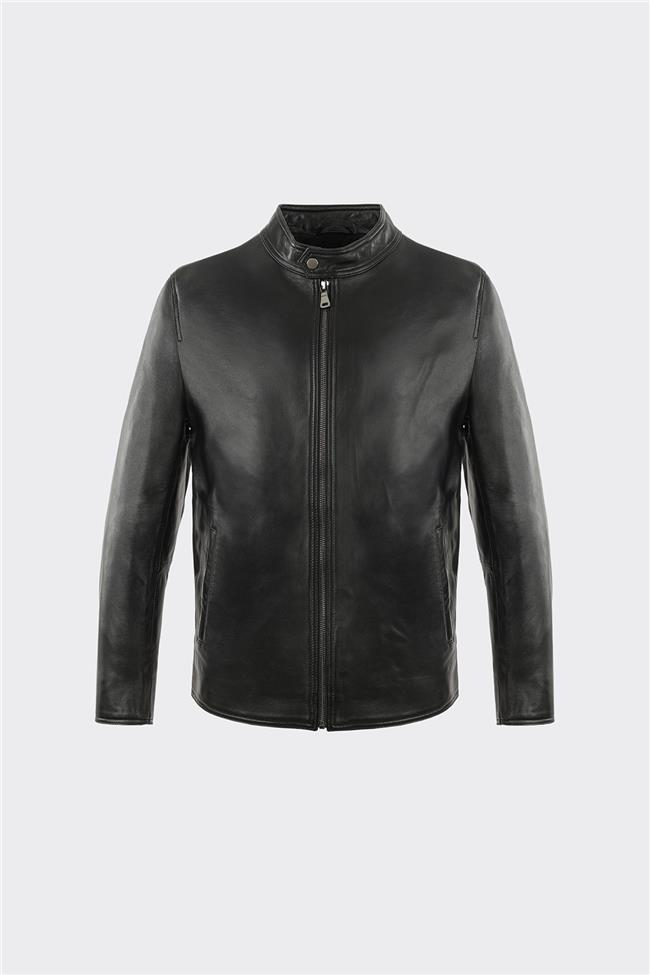 Siyah Deri Erkek Ceket