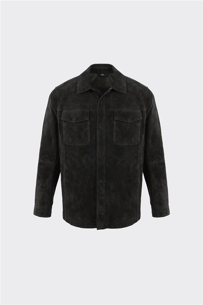 Siyah Deri Erkek Ceket