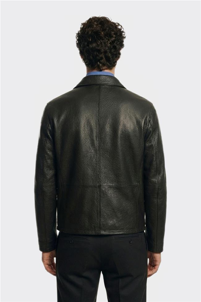 Siyah Deri Erkek Ceket