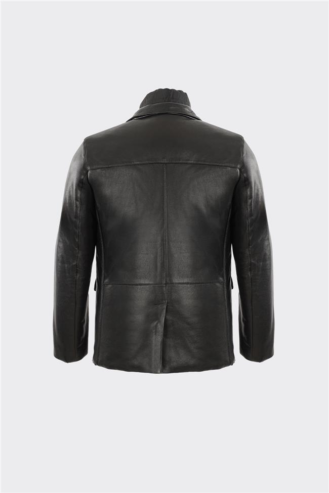 Siyah Deri Erkek Ceket