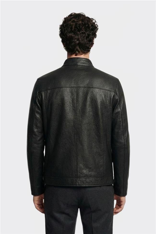 Siyah Deri Erkek Ceket