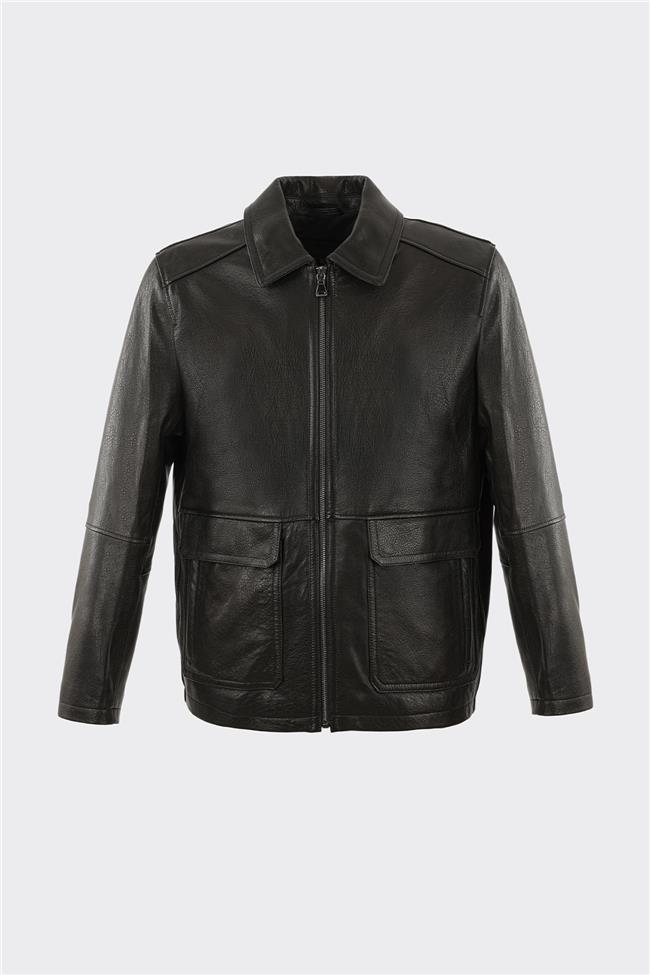 Siyah Deri Erkek Ceket