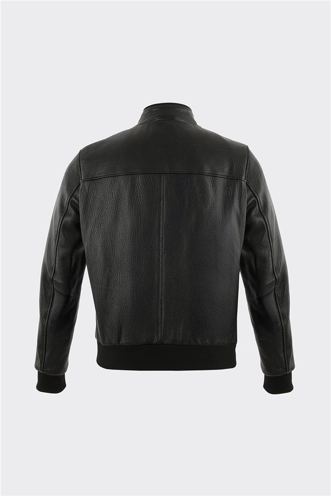 Siyah Deri Erkek Ceket